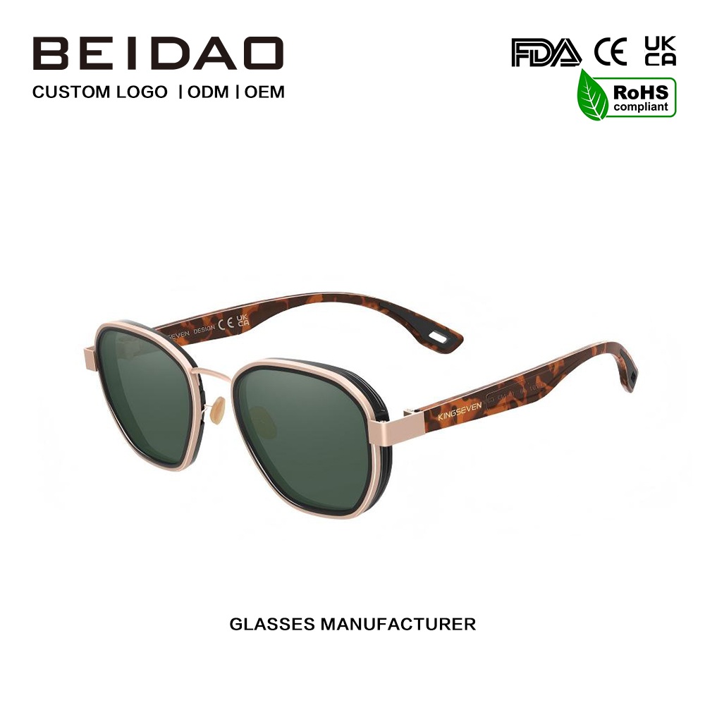 Klassieke reflecterende aluminium gepolariseerde zonnebril