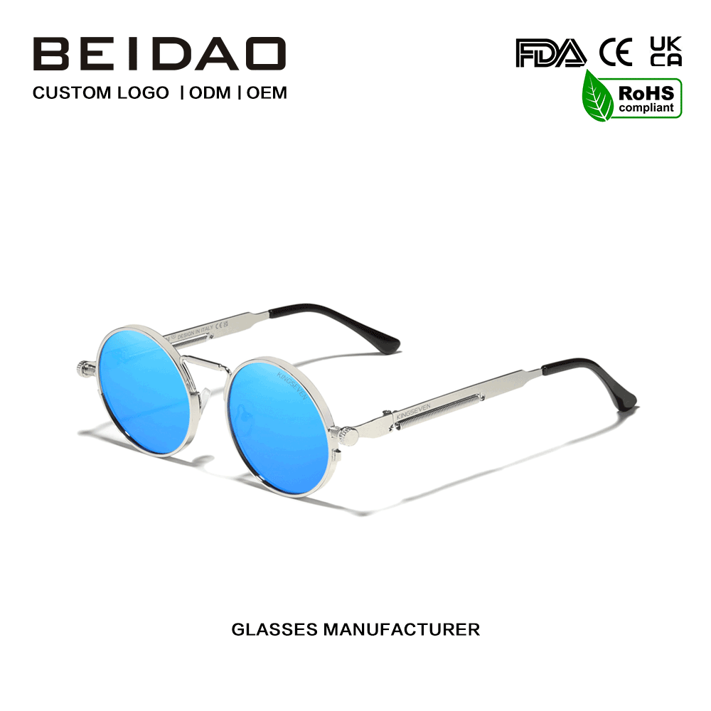 Designer UV400 bescherming gepolariseerde metalen frame zonnebril