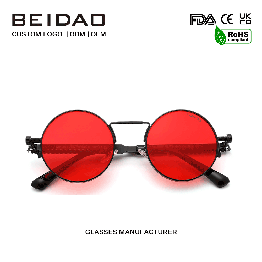 Designer UV400 bescherming gepolariseerde metalen frame zonnebril voor heren