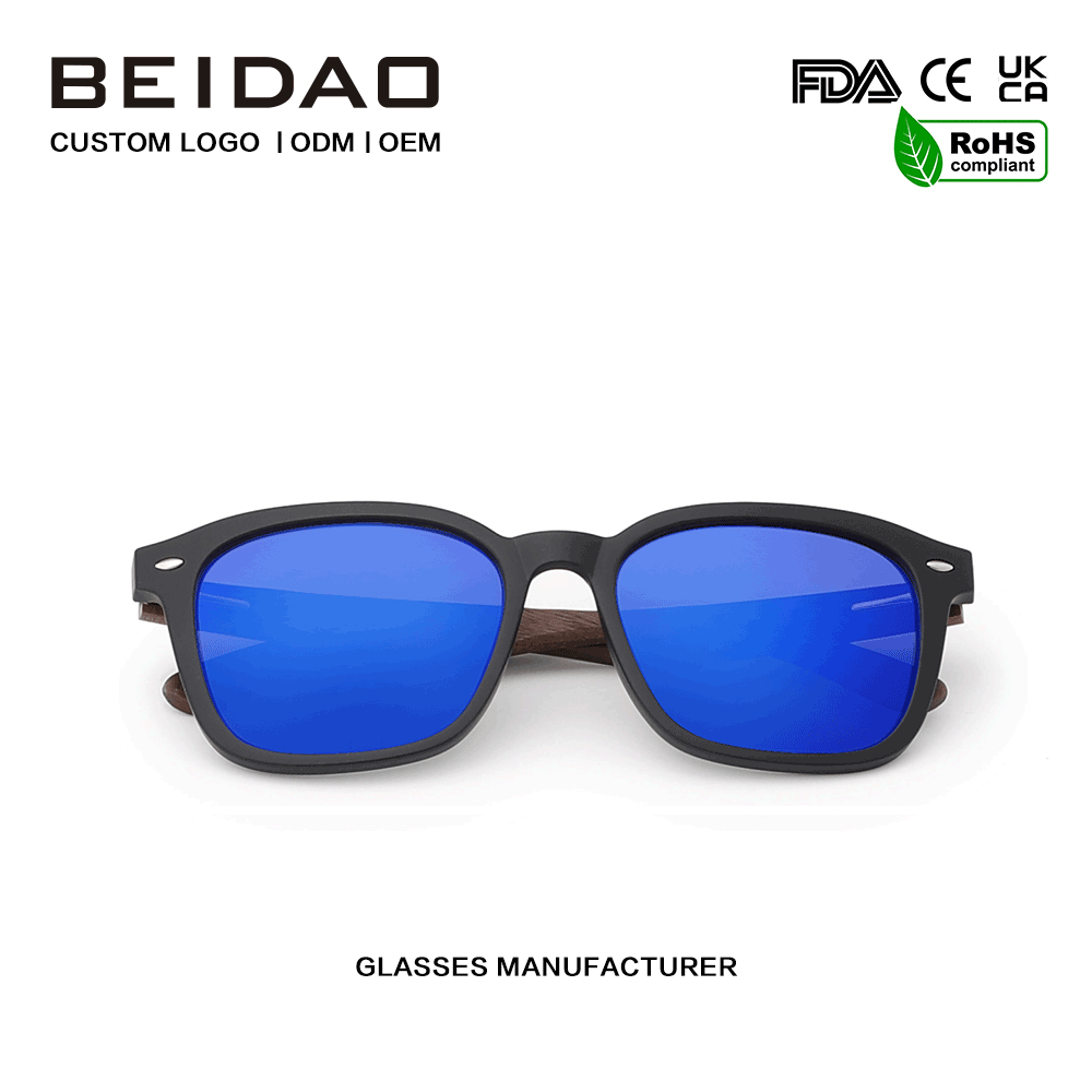 Mode retro handgemaakte UV400 TR90 frame gepolariseerde zonnebril