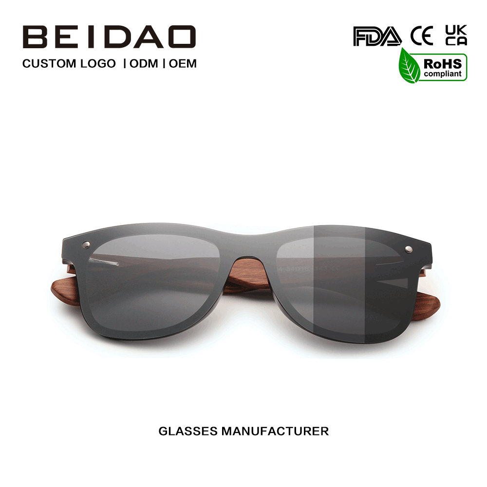 Hot selling originele Bubinga hout zilver gepolariseerde zonnebril