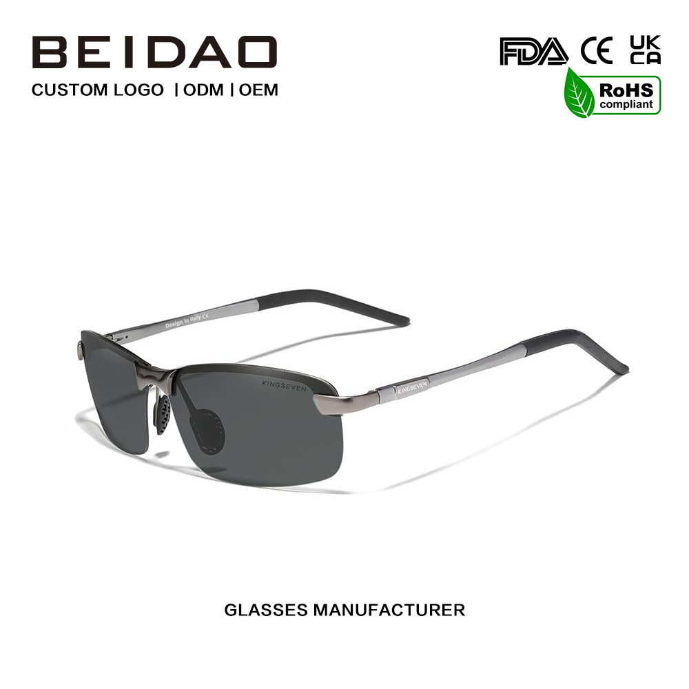Moderne mode TR90 aluminium gepolariseerde zonnebril voor dames en heren